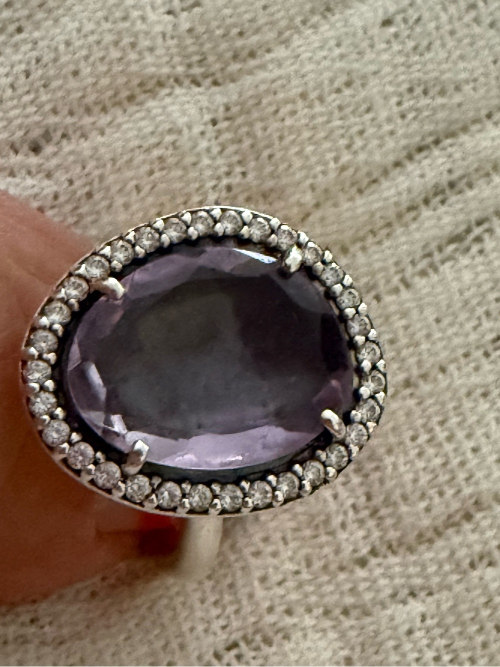 PANDORA Glamorous Legacy purple CZ RING Sterling silver 925 ALE 50 - 6 - Picture 2 of 7